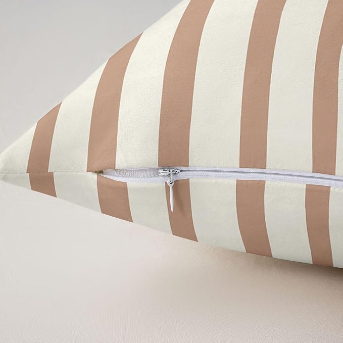 Classic Stripe Throw Pillow Covers with Horizontal Line Pattern - Image 2