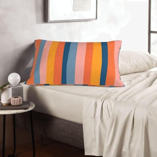 Modern Stripe Pillowcases with Bold Pattern and Zipper Closure
