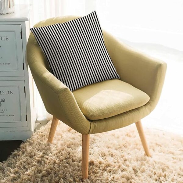 Stripe Throw Pillow Covers with Tassel Trim Detail