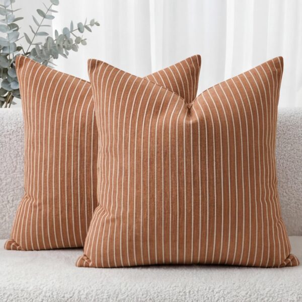 Chenille Throw Pillow Covers with Soft Double-Sided Texture