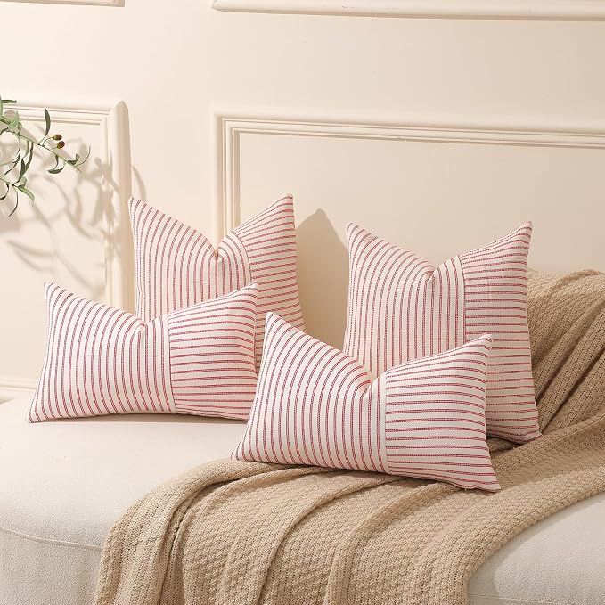 Christmas Lumbar Throw Pillow Covers with Festive Pattern Design - Image 2