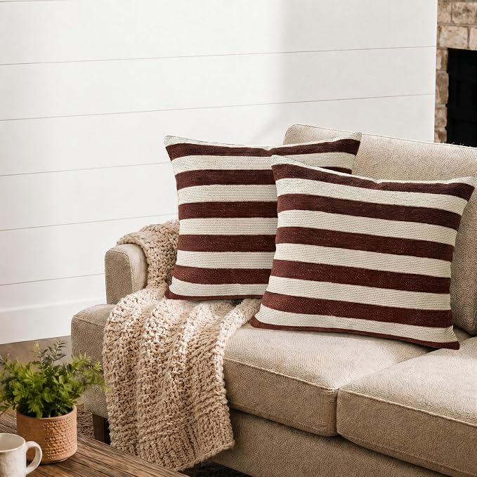 Minimalist Stripe Throw Pillow Covers with Simple Pattern