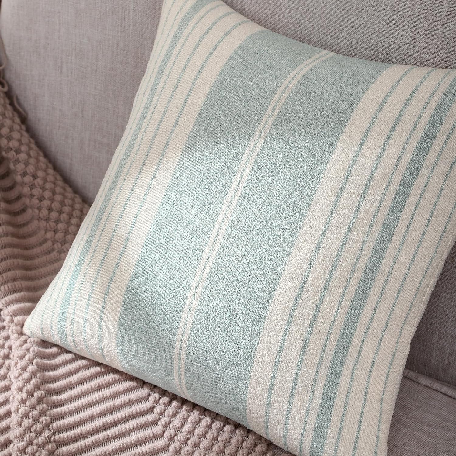 Classic Stripe Throw Pillow Covers with Refined Cushion Design - Image 2